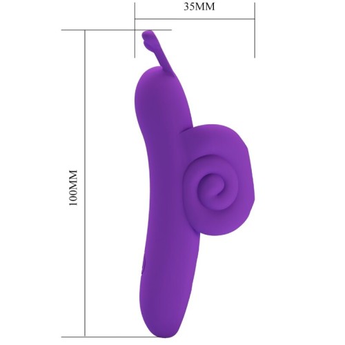 Estimulador De Dedo Caracol Poderoso Morado