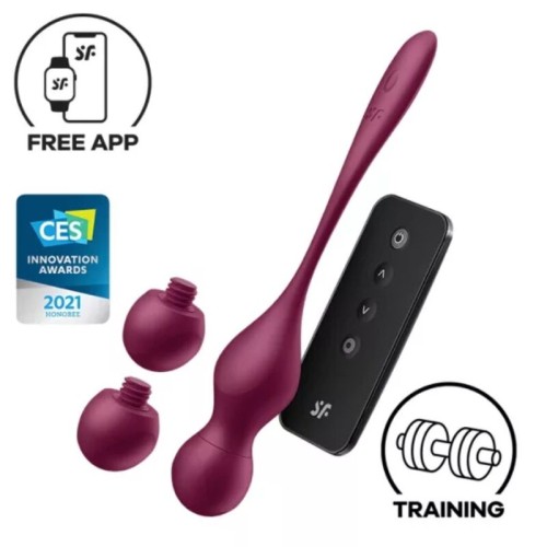 Satisfyer Love Birds Vary Bolas Vibradoras Control App Rojo