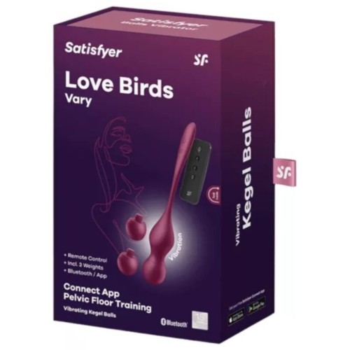 Satisfyer Love Birds Vary Bolas Vibradoras Control App Rojo