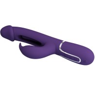 Pretty Love Kampas 3-in-1 Vibrator with Tongue Violet | Ultimate Pleasure