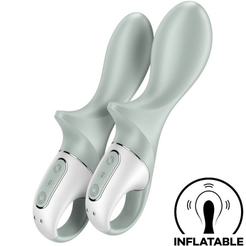 Satisfyer - Air Pump Booty 3 Inflatable Anal Vibrator Green Gray