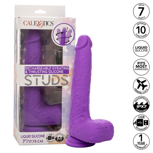 Rechargeable Gyrating Silicone Studs - Intense Pleasure