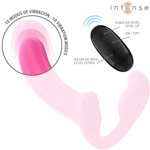 Intense Amy Vibrador Doble 20 Cm Rosa Control Remoto