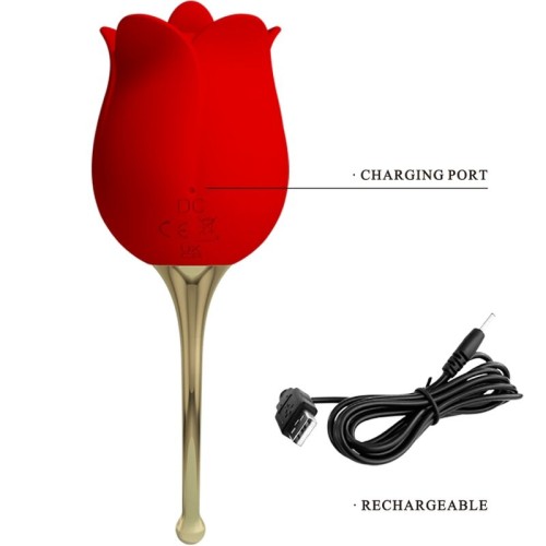 Rose Lover Red Clitoris Stimulator with 12 Vibrations