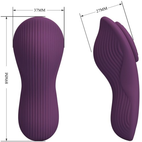 Mane Lay On Clitoral Massager with Remote Control Purple