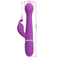 Dejon Multifunction Rabbit Vibrator 3 in 1 Purple