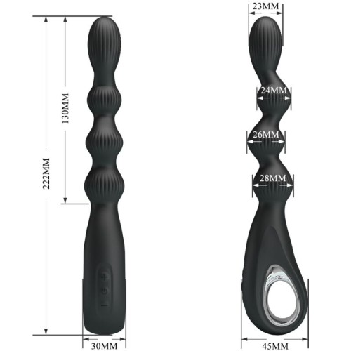 Federer Anal Vibrator 12 Vibrations Black - Luxurious Pleasure