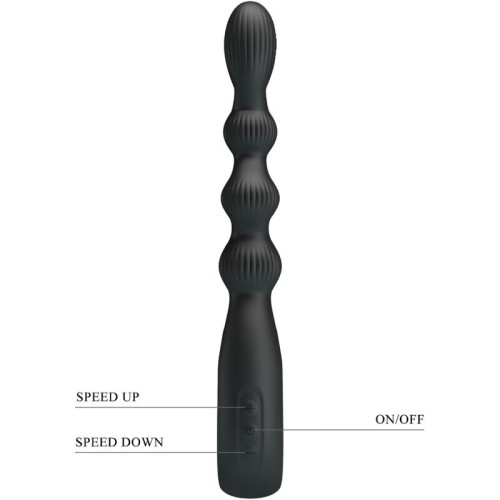 Federer Anal Vibrator 12 Vibrations Black - Luxurious Pleasure