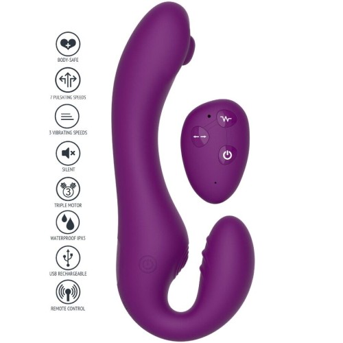 2-in-1 Strapless Vibrator with Remote Control