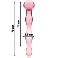 Dildo Cristal Rosa Modelo 13 de Borosilicato