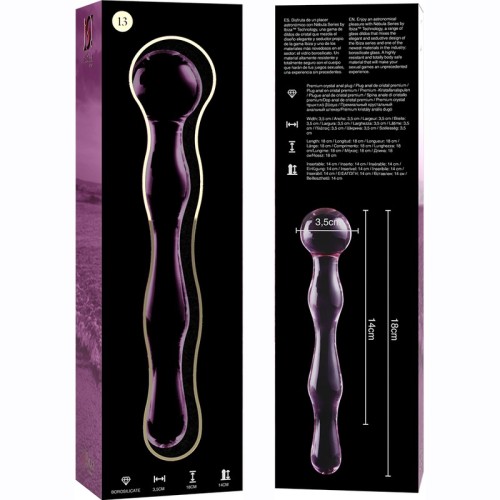 Dildo Cristal Rosa Modelo 13 de Borosilicato