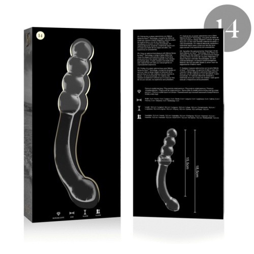 Modelo 14 Dildo Cristal Transparente - Diseño Lujoso