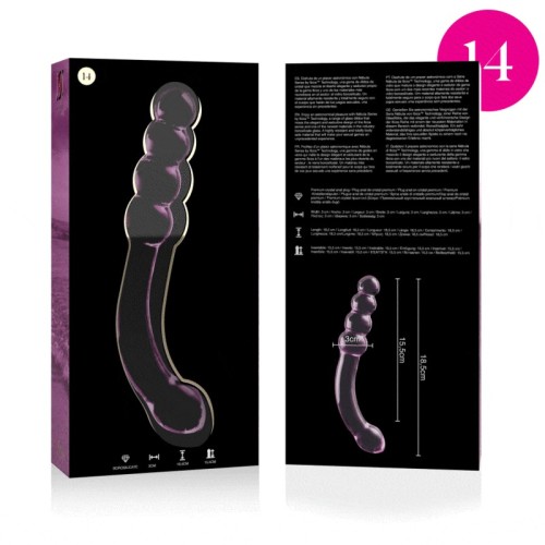 Modelo 14 Crystal Dildo 18.5 cm for Luxurious Pleasure