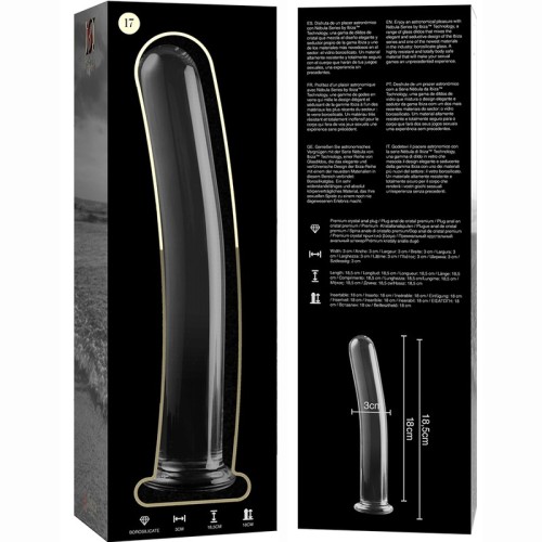 Model 17 Transparent Crystal Dildo 18.5 cm - Luxury Anal Toy