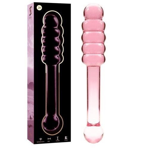 Modelo 20 - Dildo Cristal Rosa 20.5 cm - Experimenta Lujo