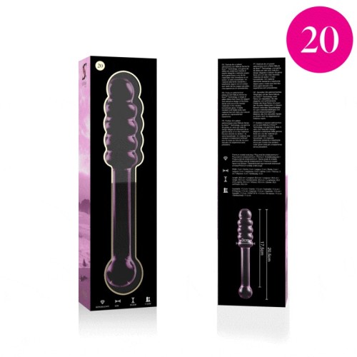 Model 20 Crystal Dildo Pink 20.5 cm - Experience Luxury