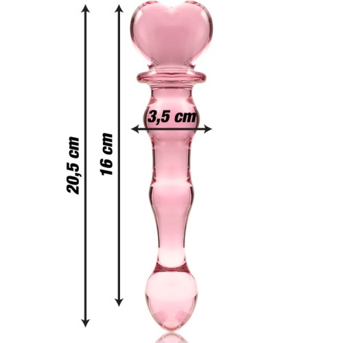 Dildo de Cristal Rosa Modelo 21 20.5 Cm
