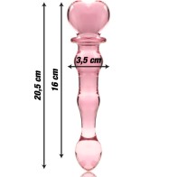Dildo de Cristal Rosa Modelo 21 20.5 Cm