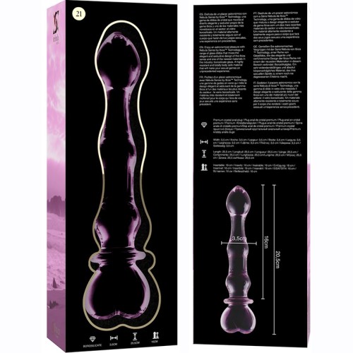 Dildo de Cristal Rosa Modelo 21 20.5 Cm