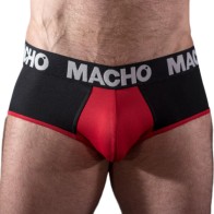 Macho MS26N Slip Negro/Rojo - Comodidad Clásica