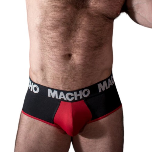 Macho MS26N Slip Negro/Rojo - Comodidad Clásica