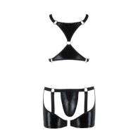 Passion 047 Set Aron Black for Elegant Lingerie