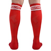 Macho Long Socks Football Style Red