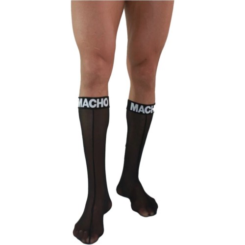 Macho - Fine Black Socks One Size