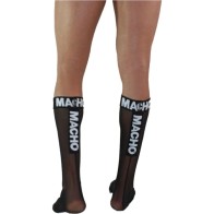 Macho - Calcetines Finos Negro Talla única