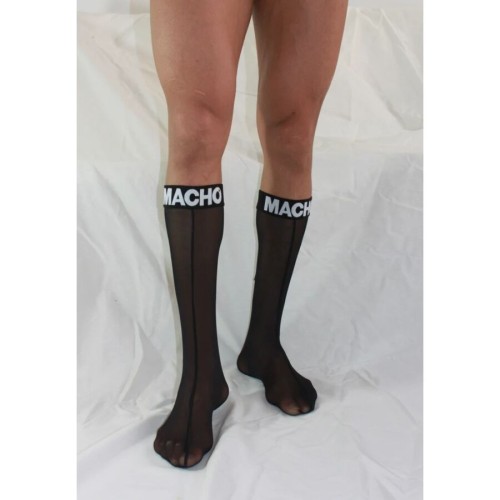 Macho - Fine Black Socks One Size