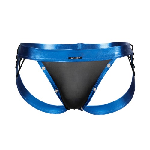 Cut4men Jockstrap Desire Leather Blue XL