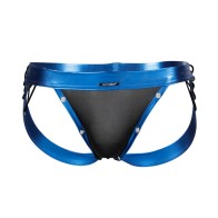 Cut4men Jockstrap Desire Leather Blue XL