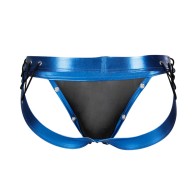 Cut4men Jockstrap Desire Leather Blue XL
