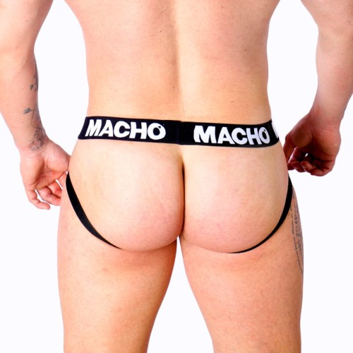 Macho Leather Jock Gray Beige M