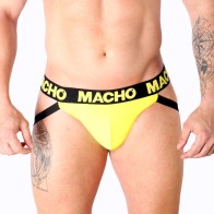 Macho MX25A Yellow Lycra Jockstrap for Men