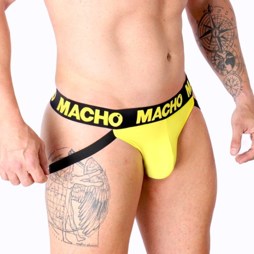 Macho MX25A Yellow Lycra Jockstrap for Men