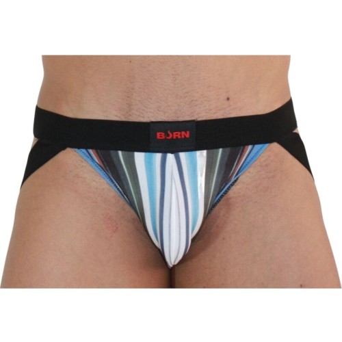 Burn Jockstrap Multicolor Negro L Ropa Interior Sexy