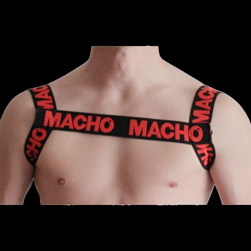 Macho Elastic Red Harness for Enhanced Intimacy