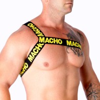 Macho Elastic Roman Harness Yellow L/XL