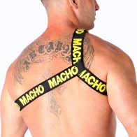 Macho Elastic Roman Harness Yellow L/XL