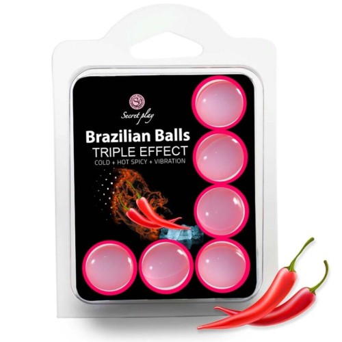 Secretplay Set of 6 Brazilian Balls Triple Effect