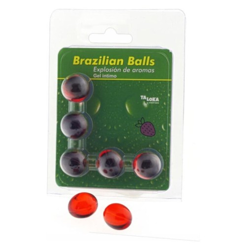Gel íntimo Fresa Brazilian Balls para Placeres Íntimos