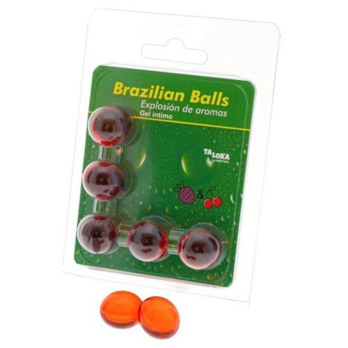 Brazilian Balls Strawberry & Cherry Intimate Gel 5 Balls
