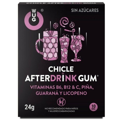 WUG After Drink Hangover Chewing Gum 10 Units