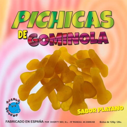 Pichitas de Gominola Sabor Plátano para Celebraciones Divertidas