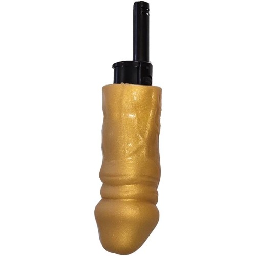 Mechero Barbacoa Pene Dorado - Accesorio Divertido para Fiestas