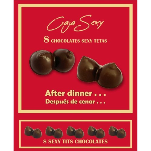 Caja Chocolatinas Forma Pechos 8 Delicias para Fiestas