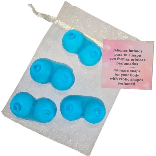 4 Mini Breast-Shaped Soaps - Fun Party Favors