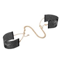 Bijoux Metallic Desire Black Mesh Handcuffs