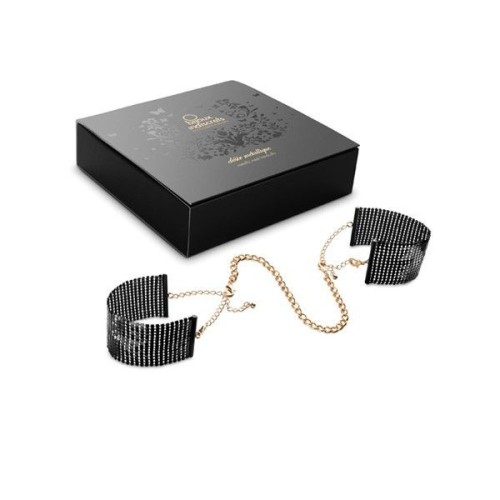 Bijoux Metallic Desire Black Mesh Handcuffs